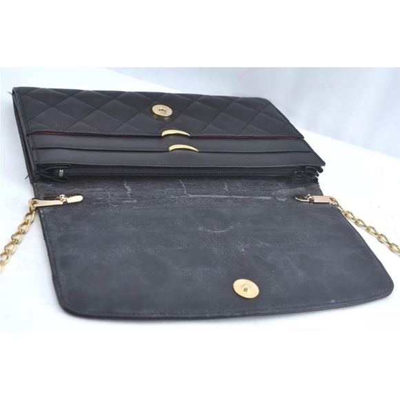 AUTH GIVENCHY Leather Chain Shoulder Cross Body Bag Black - Picture 5 of 7